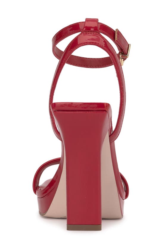 Jessica Simpson Adonia Ankle Strap Platform Sandal In Red Muse