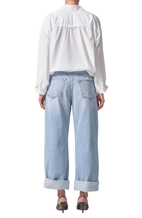 Citizens Of Humanity Ayla Ripped High Waist Baggy Wide Leg Jeans In Pagoda