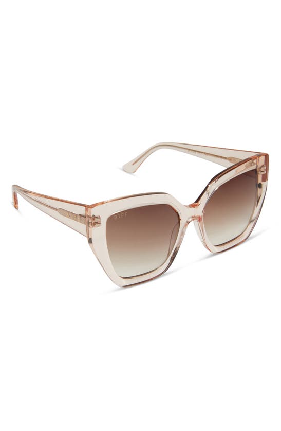 Shop Diff Blaire 55mm Gradient Cat Eye Sunglasses In Vint Rose Crystal / Brown Grad