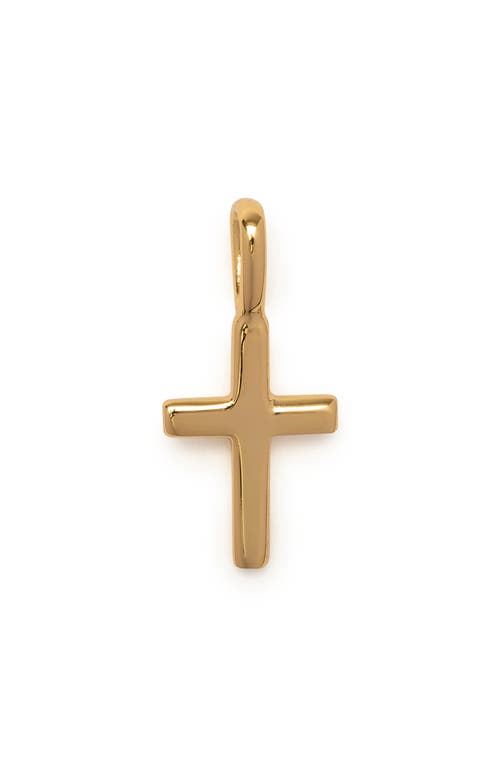 Made By Mary Cross Charm Pendant In Gold