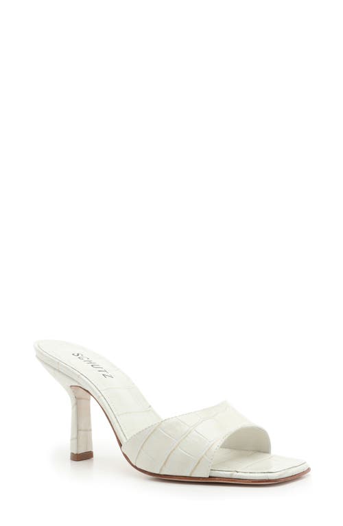 Schutz Posseni Slide Sandal in Pearl Leather at Nordstrom, Size 7.5