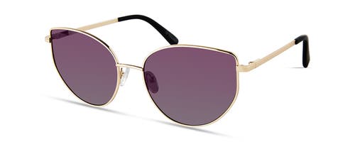 Shop Derek Lam 10 Crosby Kirby Sunglasses In Light Gold Black