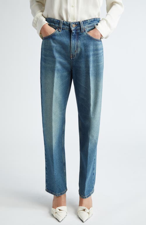 Victoria Beckham Relaxed Straight Leg Jeans in Antique Indigo Wash at Nordstrom, Size 26