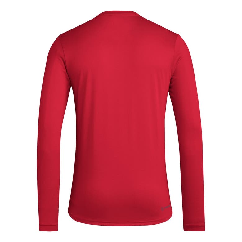 Shop Adidas Originals Unisex Adidas  Crimson Indiana Hoosiers 2024 On-court Bench Our Moment Long Sleeve T-shirt