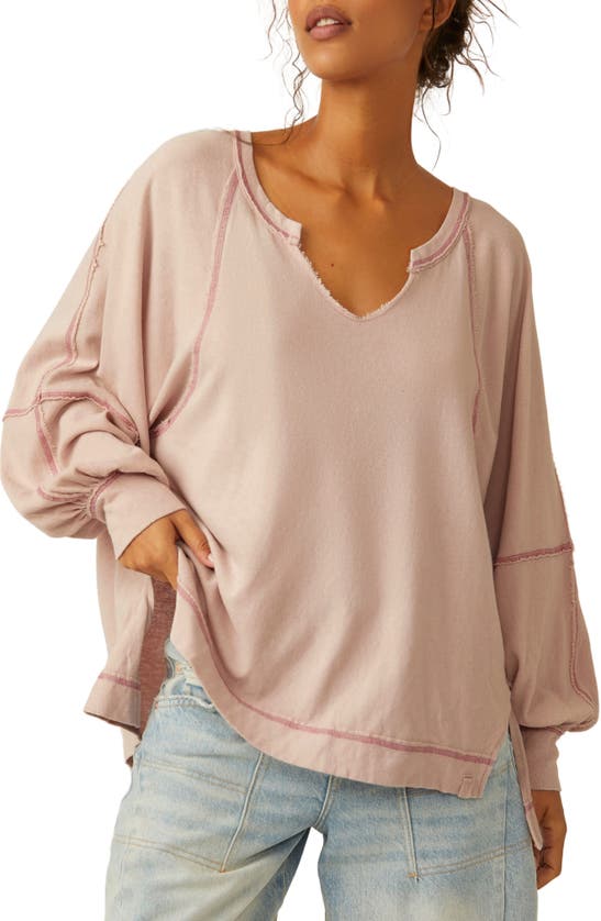 Shop Free People Wish I Knew Cotton Top In Blush Tint