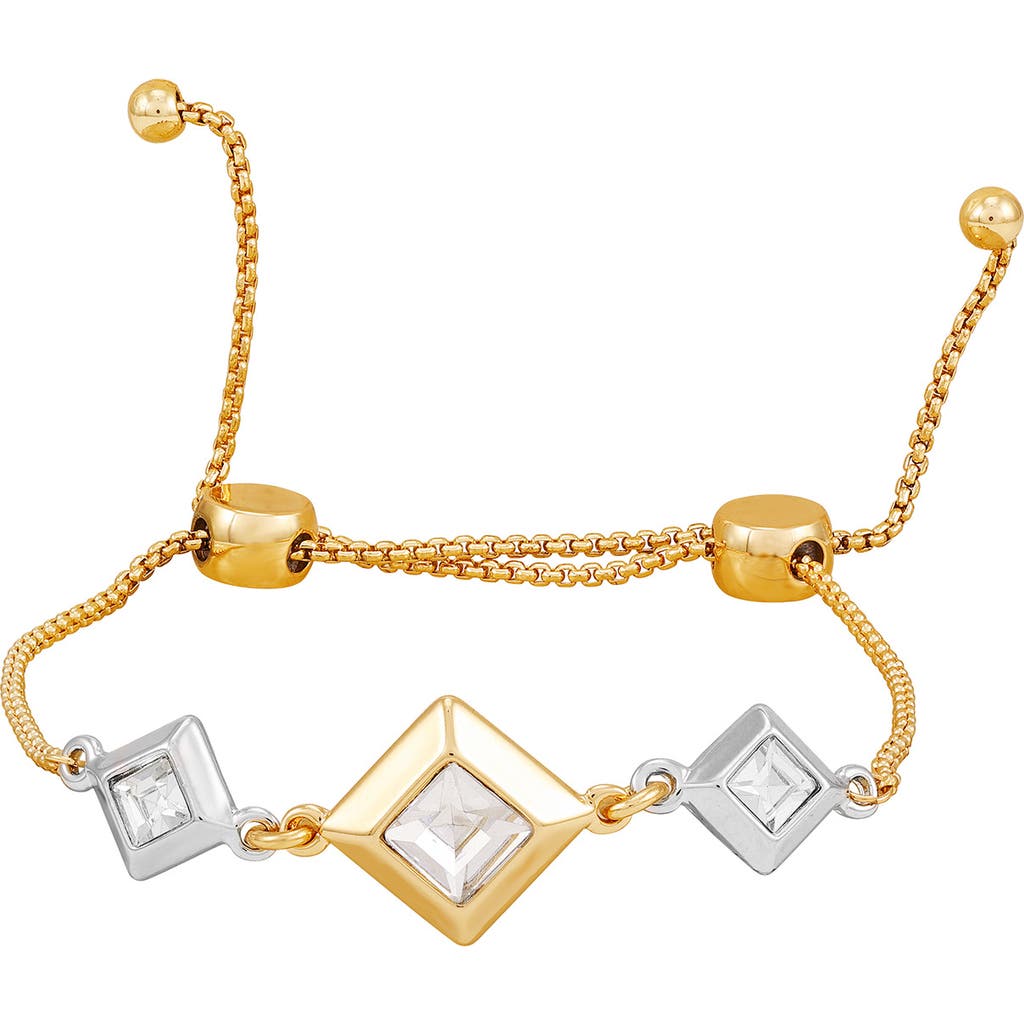 Vince Camuto Two-tone Crystal Slider Bracelet In Two-tone