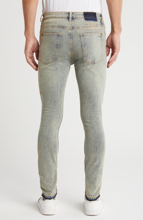 Shop Ksubi Van Winkle Stagelight Skull Release Hem Skinny Jeans In Denim