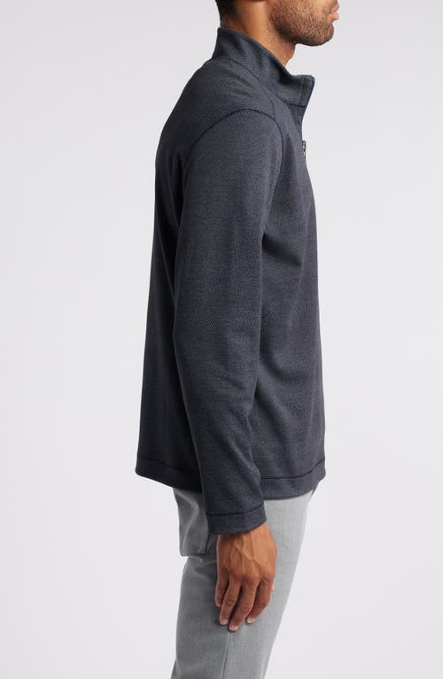 Johnston & Murphy Xc4® Reversible Performance Quarter Zip In Navy