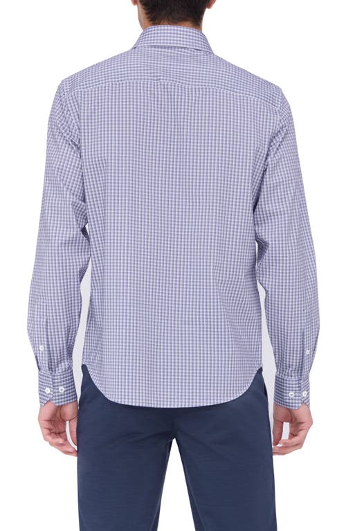 Shop Bugatchi James Ooohcotton® Checker Button-up Shirt In Lilac