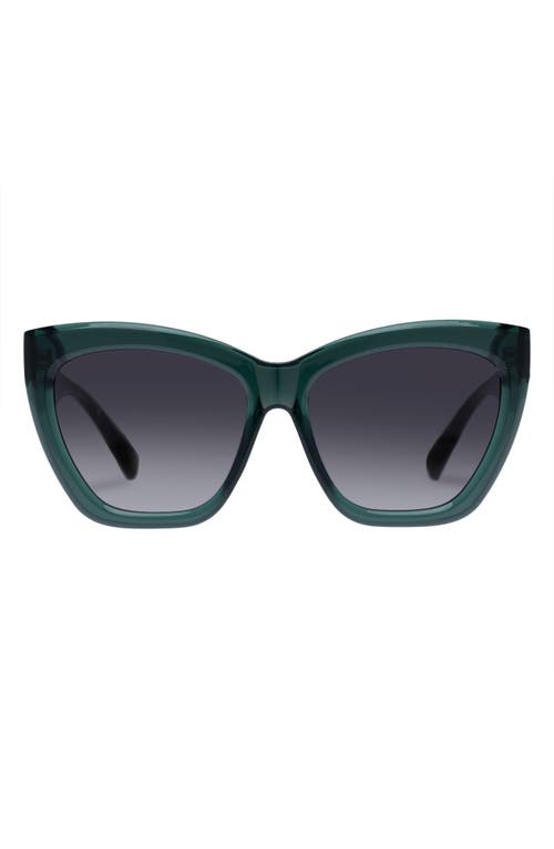 Le Specs Vamos 57mm Cat Eye Sunglasses in Emerald Green at Nordstrom