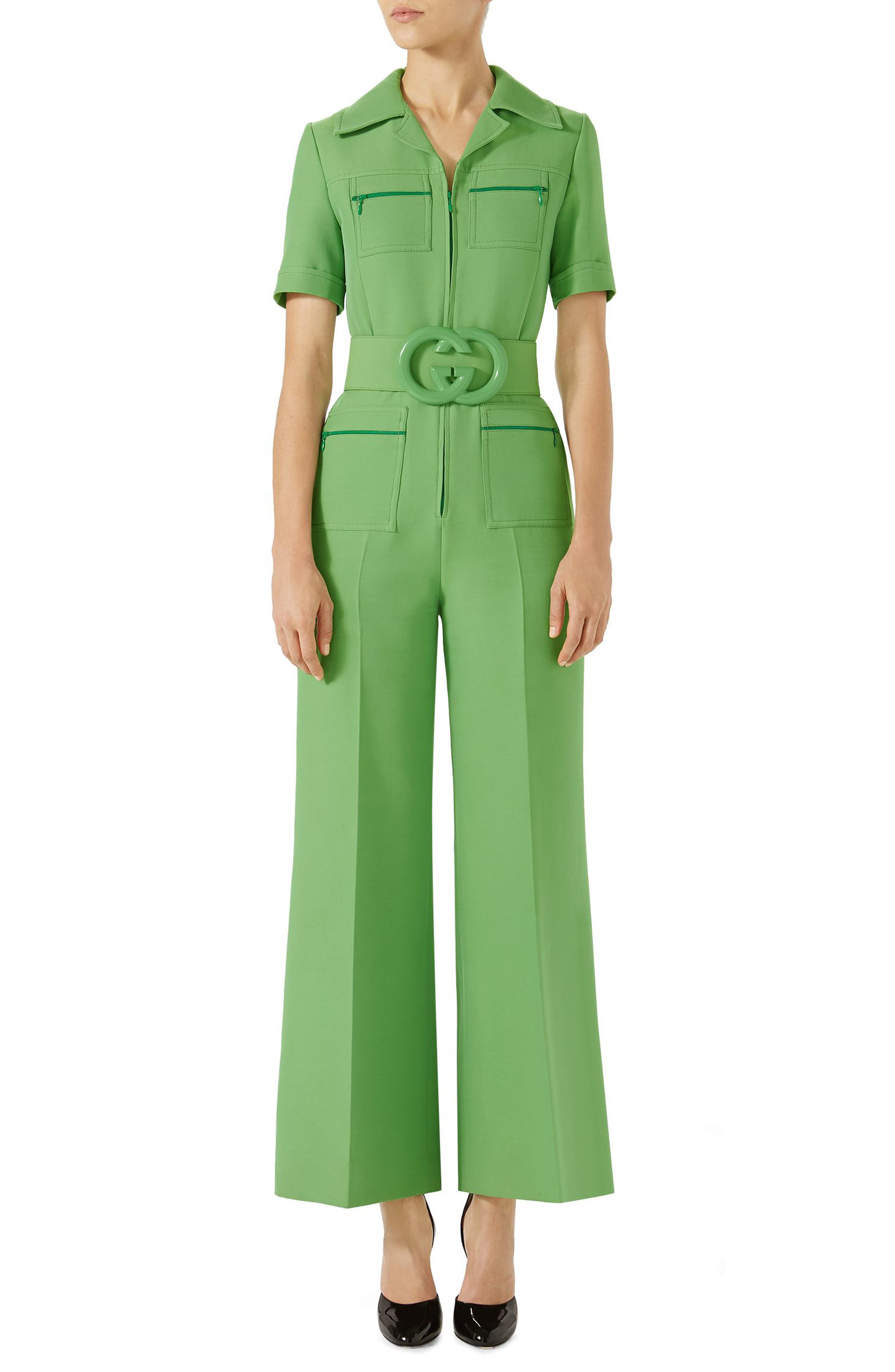 gucci jumpsuit green