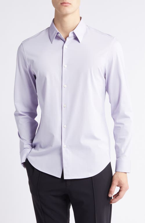 Shop Theory Sylvain Nd Structure Knit Button-up Shirt In Soft Iris