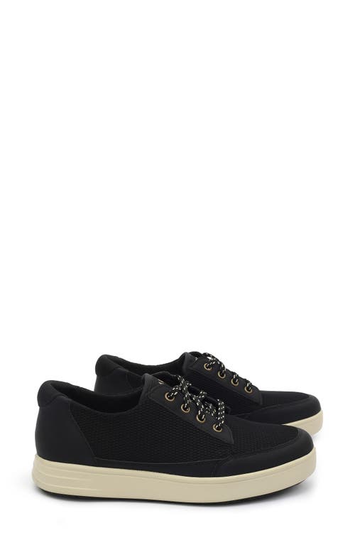 Copacetiq Lace-Up Sneaker in Blacl Fabric