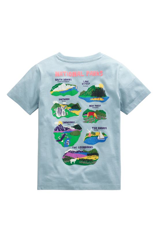 Shop Mini Boden Kids' Parks Cotton Graphic T-shirt In Forget Me Not Blue
