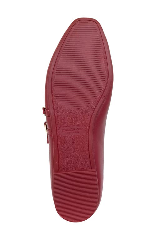 Kenneth Cole Mackenzie Mary Jane Flat In Rio Red Leather