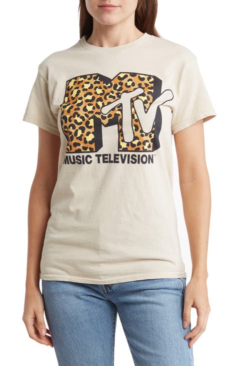 Cheetah Print MTV Graphic T-Shirt