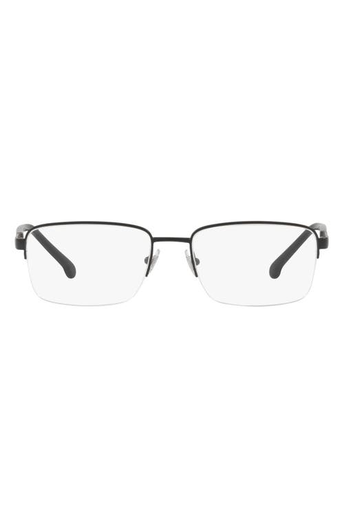 Brooks Brothers 56mm Rectangular Optical Glasses in Matte Black at Nordstrom