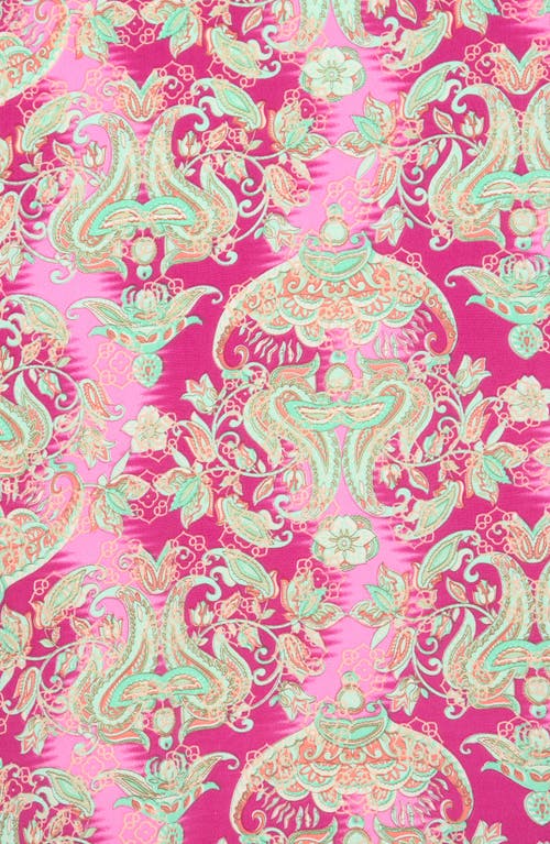 La Fiorentina Tulip Print Pareo In Purple/green