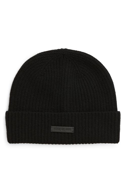 Fear of God Rib Cashmere Beanie in Black at Nordstrom