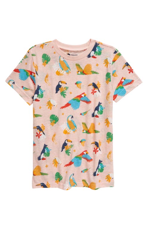 Tucker + Tate Kids' Allover Print Graphic Tee in Pink English Tropical Birds