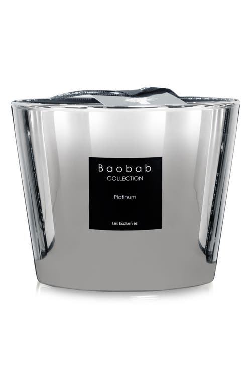 Baobab Collection Les Exclusives Platinum Silver Candle in Platinum- Small