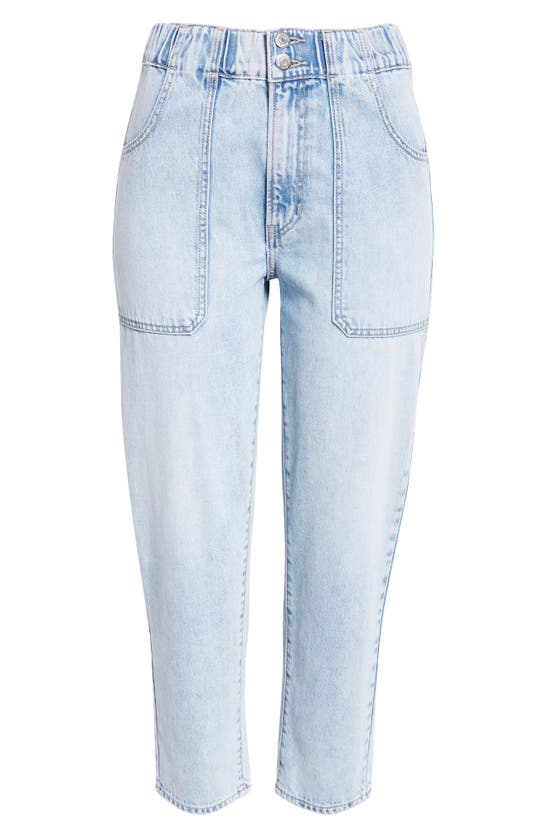 Shop Veronica Beard Arya High Waist Crop Straight Leg Jeans In Cascade Sun