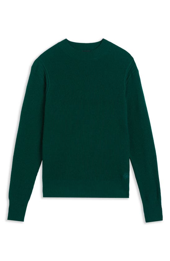 Shop Ted Baker London Rashell Crewneck Sweater In Dark Green