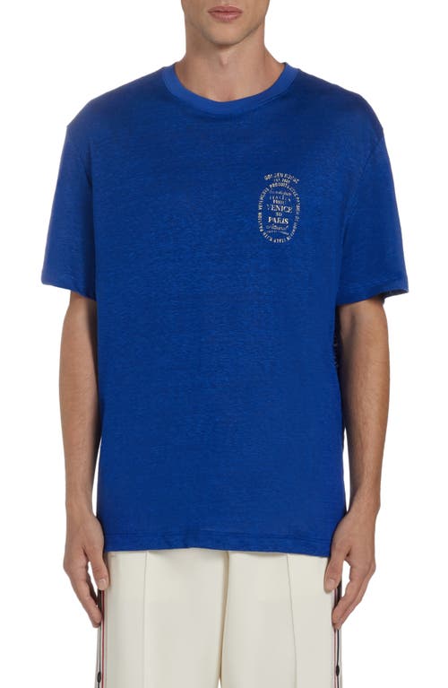 Golden Goose Journey Linen Graphic T-Shirt Mazarine Blue at Nordstrom,