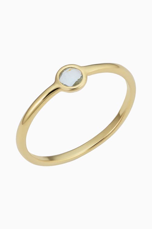 ORADINA ORADINA 14K YELLOW GOLD BLUE TOPAZ BIJOUX RING