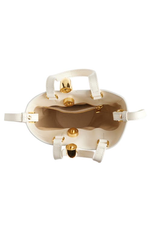 Jacquemus Le Petit Bambola Leather Bucket Bag In Light Ivory 115