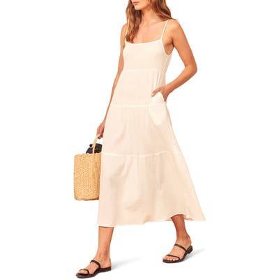 Reformation Ozark Organic Cotton Dress, White