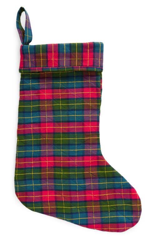 Heather Taylor Home Plaid Christmas Stocking in Holly Plaid 