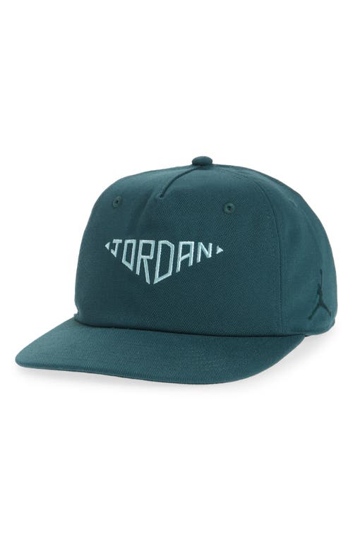 Shop Jordan Pro Unstructured Snapback Baseball Cap In Oxidized Green/light Dew