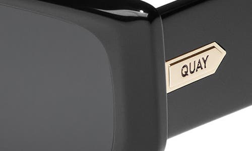 Shop Quay Tell Me More 37mm Square Sunglasses In Black/smoke