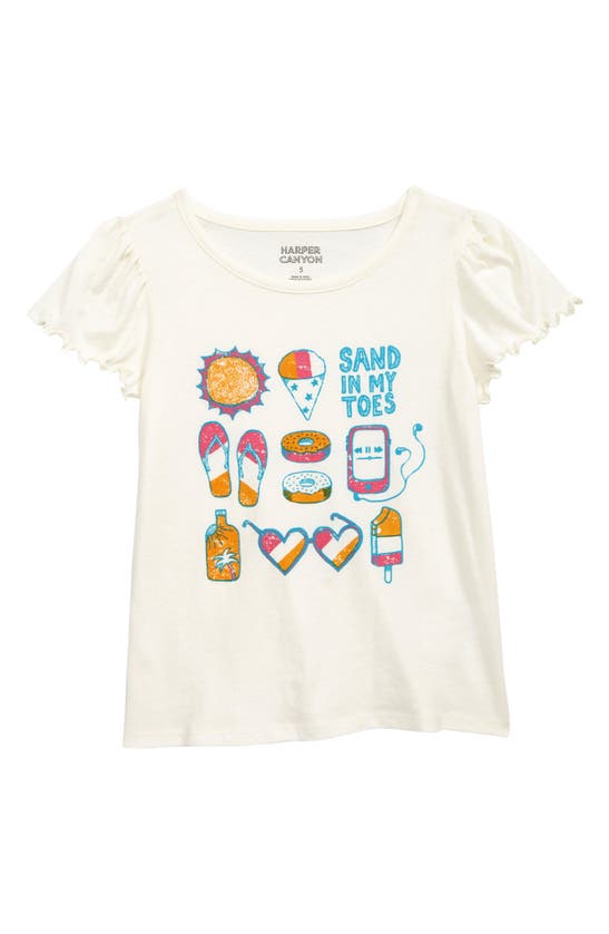 Harper Canyon Kids' Graphic T-shirt In Ivory Egret Summer Vibes