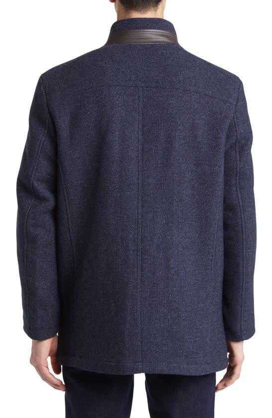 JOHNSTON & MURPHY JOHNSTON & MURPHY UPTON BIB INSERT WOOL BLEND CAR COAT