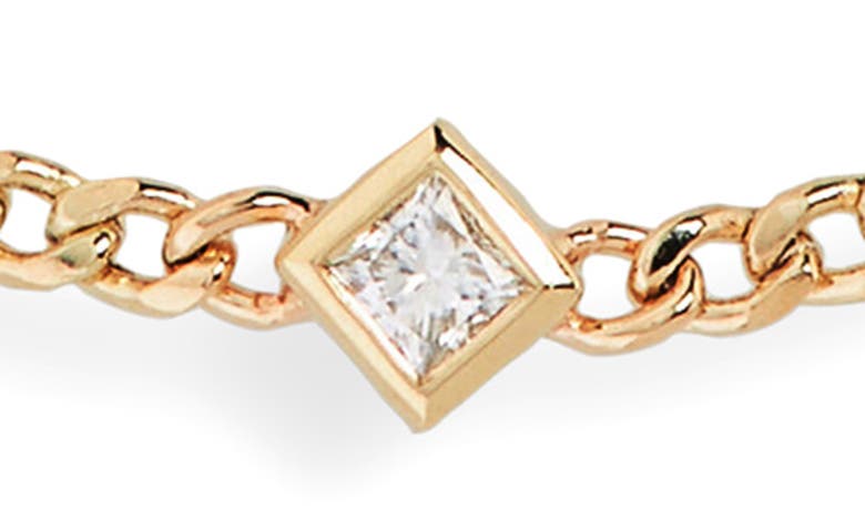Shop Zoë Chicco Diamond Pendant Bracelet In Yellow Gold