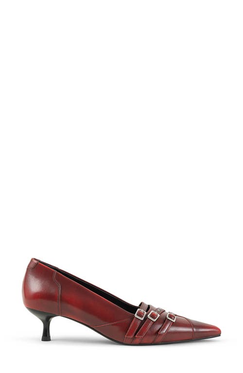 Shop Vagabond Shoemakers Lykke Pointed Toe Kitten Heel Pump In Red