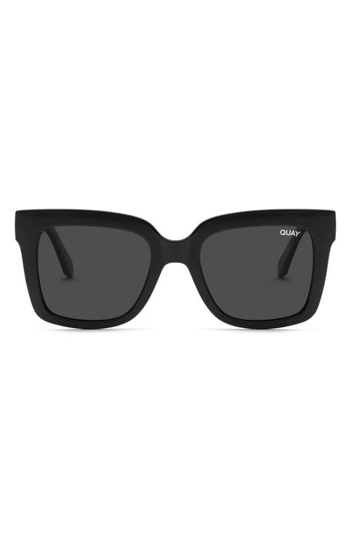 Shop Quay Icy 52mm Square Polarized Sunglasses In Black/black Polarized