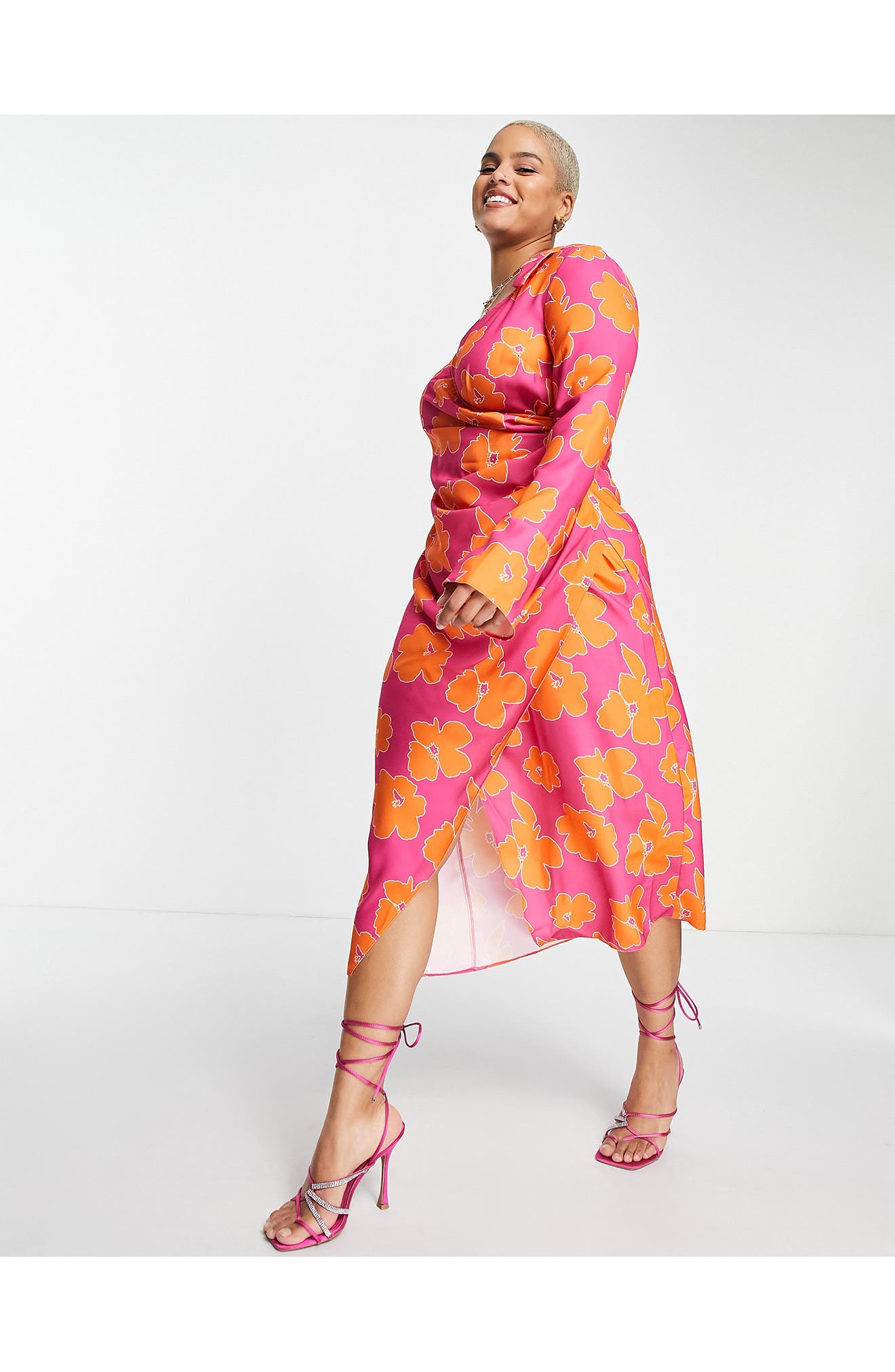 ASOS DESIGN Curve Floral Print Long 