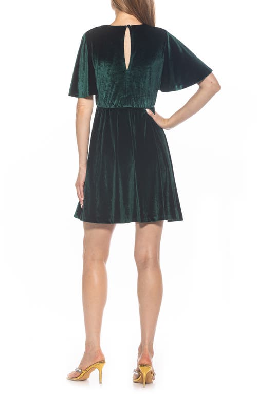 Alexia Admor Oakless Velvet Dress In Emerald