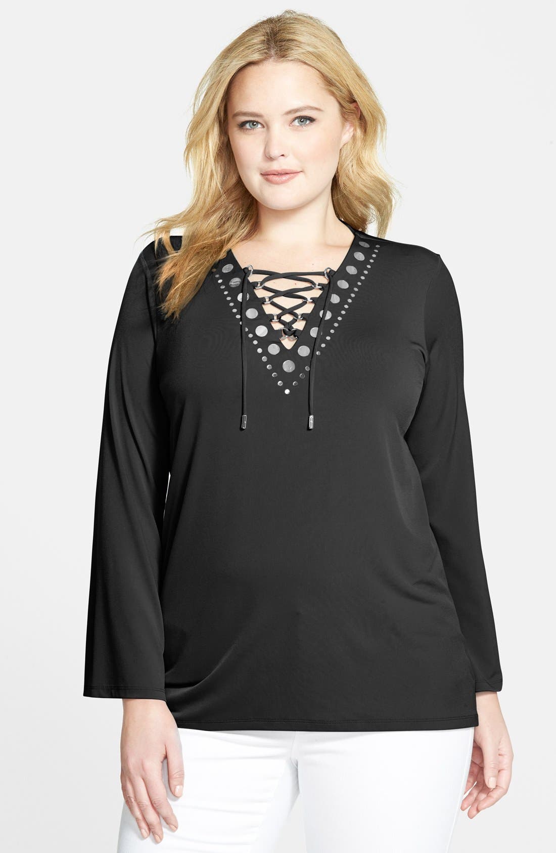 michael kors stud trim dress