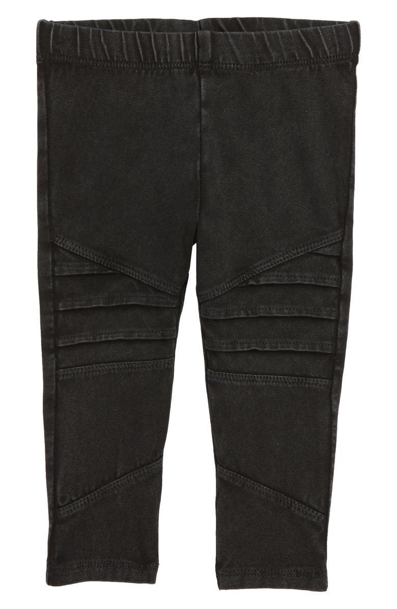 TUCKER + TATE Washed Moto Leggings, Main, color, BLACK ROCK WASH