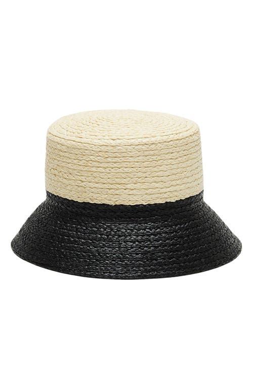 Eugenia Kim Jonah Raffia Bucket Hat in Ivory/Black at Nordstrom
