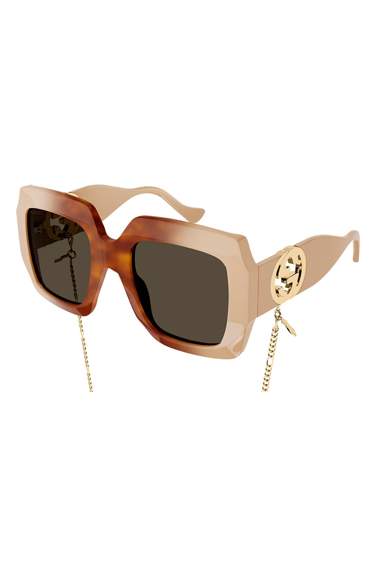 UPC 889652356976 product image for Gucci 54mm Square Sunglasses in Havana at Nordstrom | upcitemdb.com