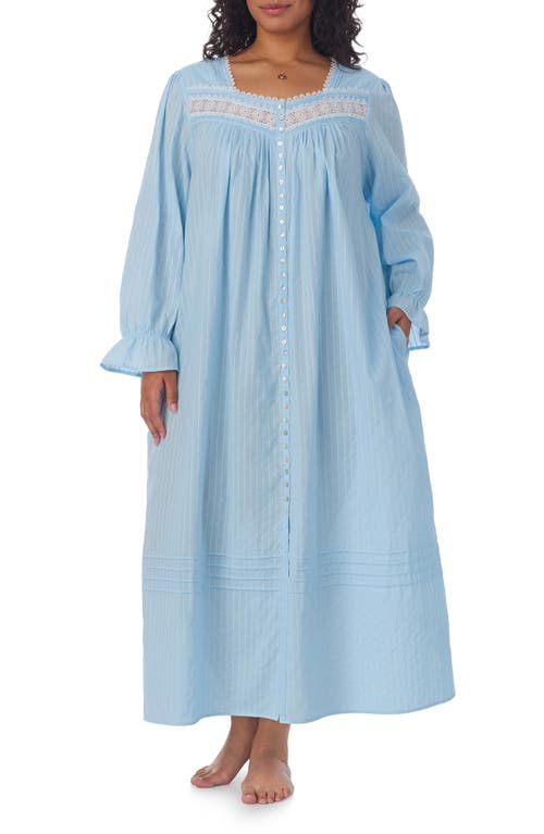 Long Sleeve Cotton Ballet Nightgown in Blue