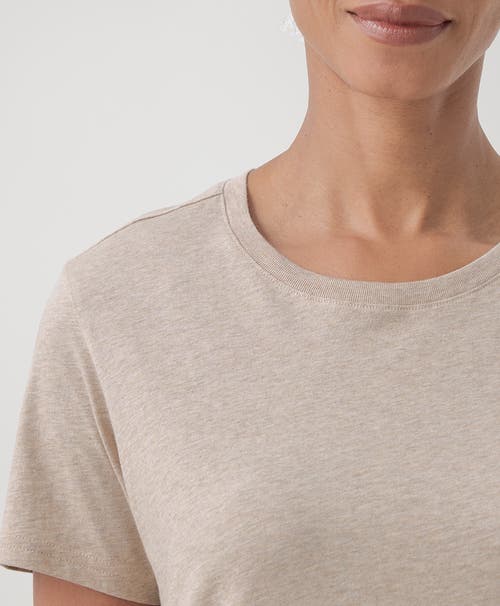 Pact Organic Cotton Softspun Crew Neck Tee In Wheat Heather