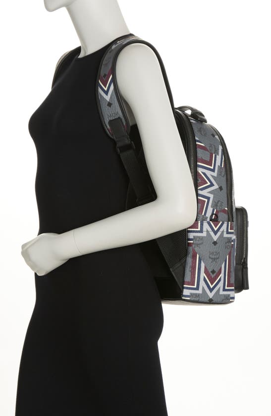 Mcm Medium Stark Leather Backpack - Black