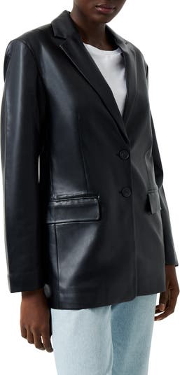 FRENCH CONNECTION Crolenda Faux Leather Biker Jacket