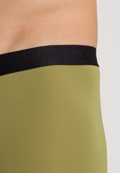 Hanro Micro Touch Boxer Brief In Olive Branch